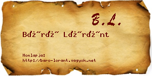 Báró Lóránt névjegykártya